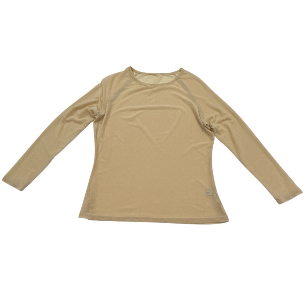 GRACE KARIN Sheer Long Sleeve Nude Top 2XL